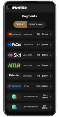MrPunter account dashboard with balance in AUD and payment options for Australian players