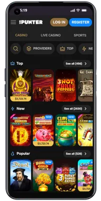 MrPunter mobile games list after login for Australian players